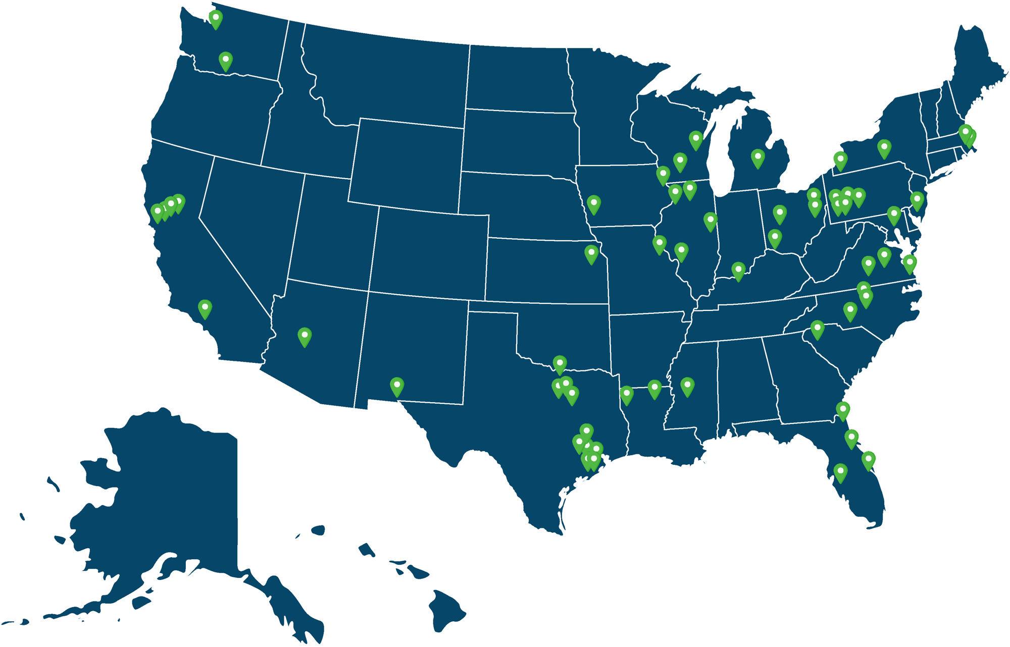 LoCI Installs-US Map